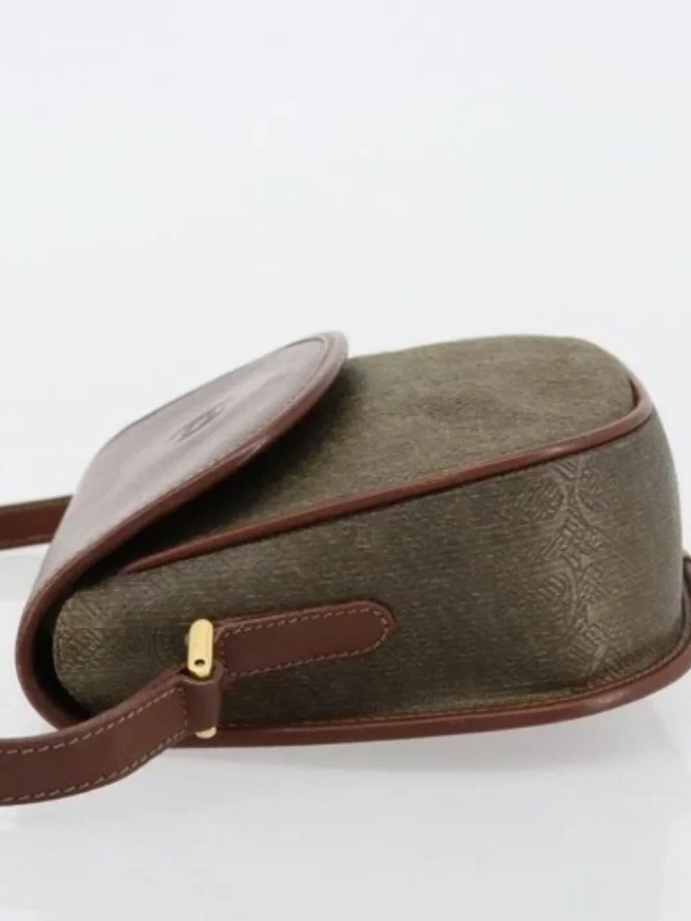 GUCCI Shoulder Bag PVC Leather Brown Gold 007 14 0074 Auth am11698
